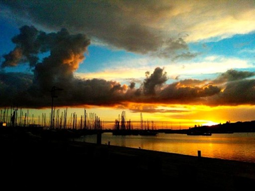 porto di marina di ragusa, tramonto, barche