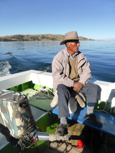 lago titicaca, barcaiolo