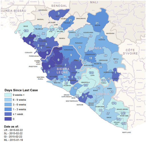 I giorni senza nuovi casi in Africa Occidentale