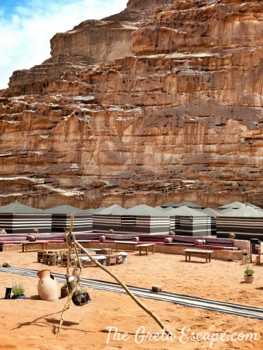 Campo tendato nel Wadi Rum