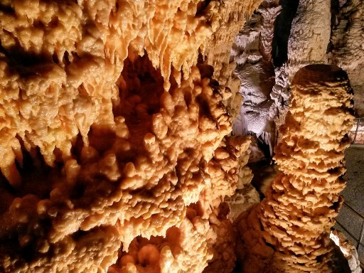 Ogni angolo delle grotte sa stupire, qui una stalattite in formazione da miglia di anni