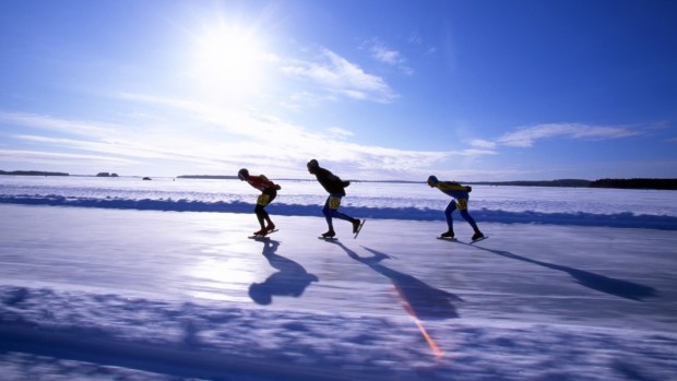 Ice skating a Kuopio