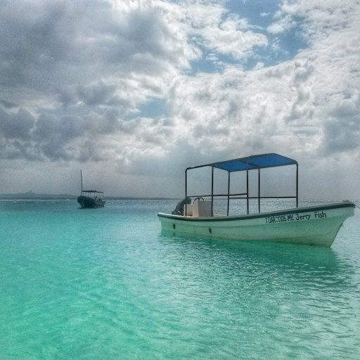 In Tanzania come ai Caraibi sulle isole di fronte alla costa. Qui Mbudya