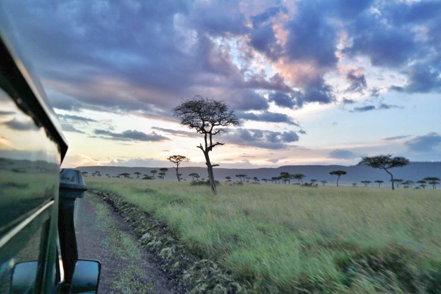 tramonto nel Masai Mara