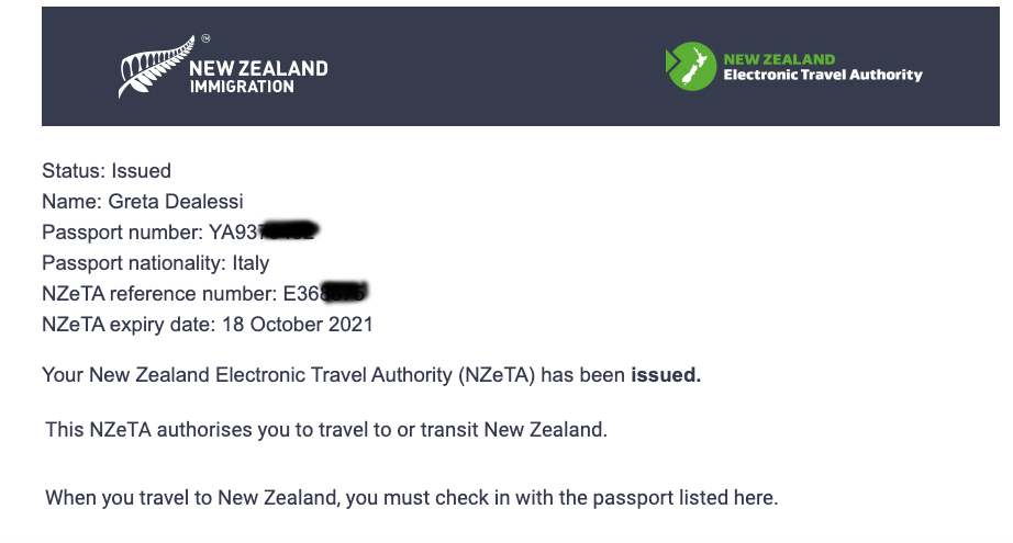 NZeTA Visto Nuova Zelanda